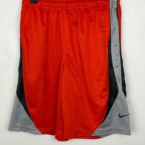 Nike Boys Youth Gym Shorts Size Large Color Orange/Black/Grey